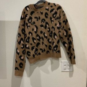 Bershka crew neck leopard sweater